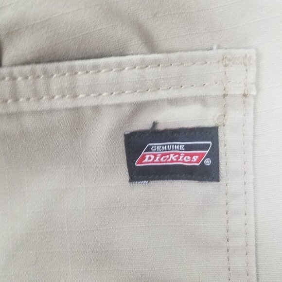 Dickies Men's 44x32 Relaxed Fit Tan Cargo Pants Straight Leg Workwear canvas - Picture 4 of 12